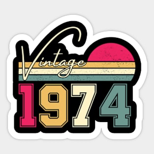 50 Years Old Vintage 1974, 50th Birthday Sticker